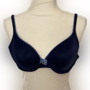 Body By Victoria Lined Perfect Coverage Blue Bra size 36B Convertible Straps